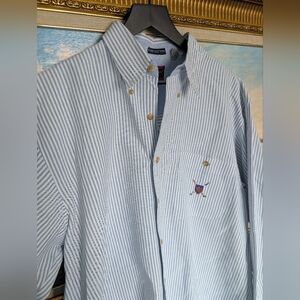 Vintage Bugle Boy Striped Oxford Large